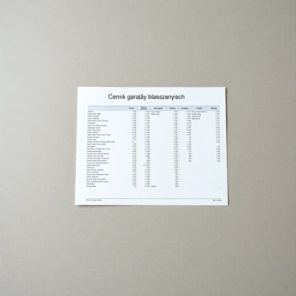 Cennik garaży blaszanych