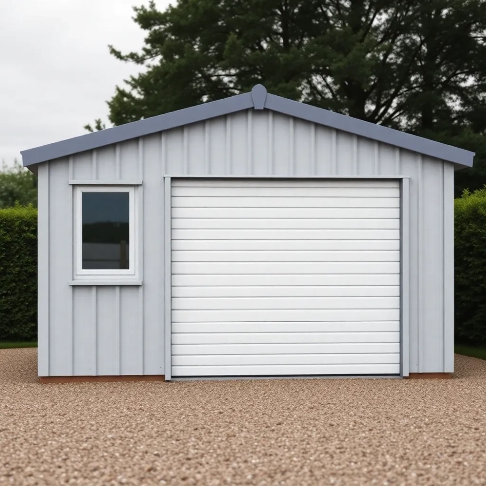 garaż z płyty warstwowej