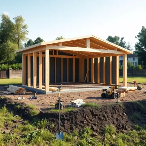 jak postawic garaz na dzialce